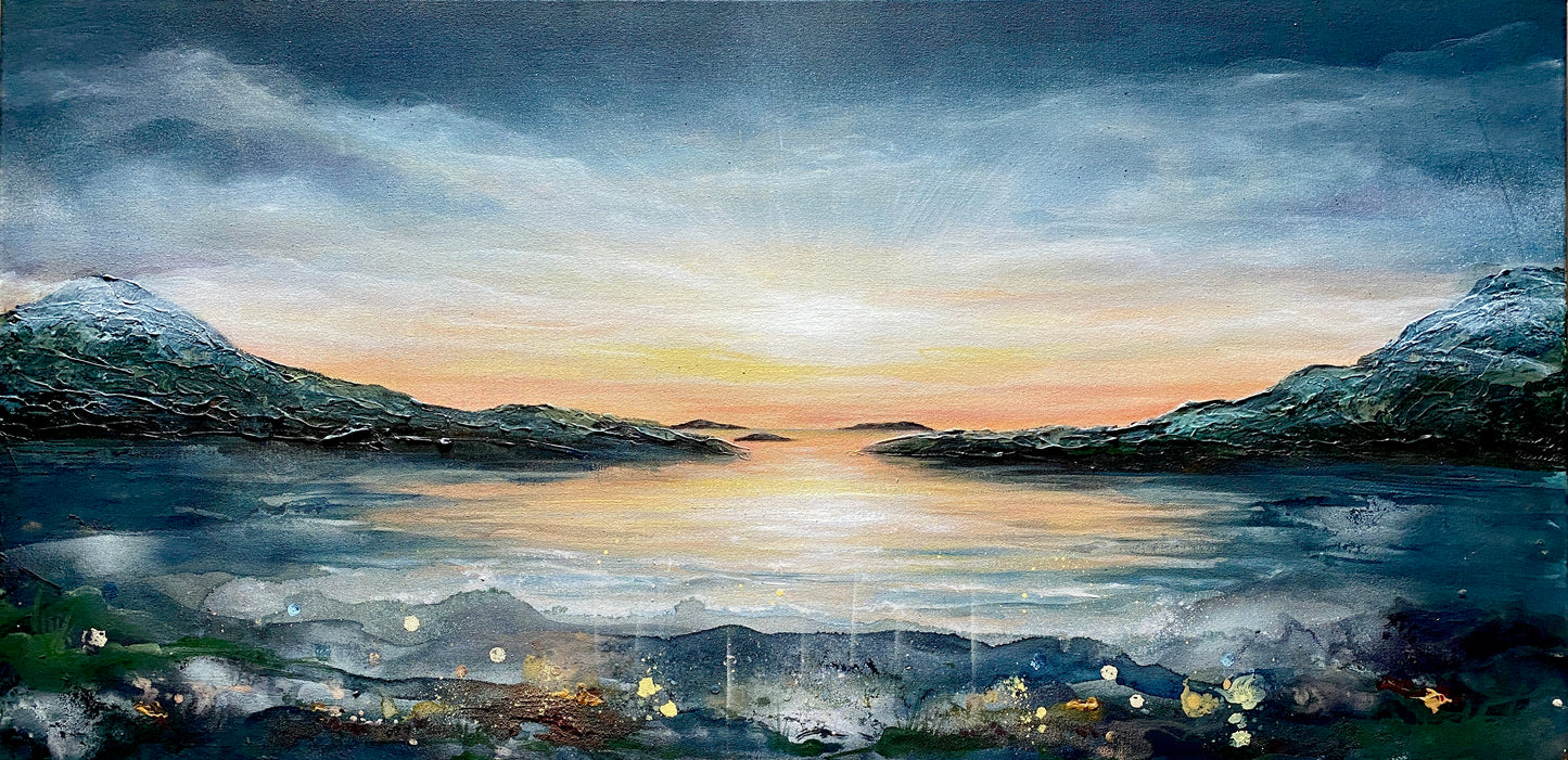 Originalmaleri: Ethereal Sunglow, str. 60x120