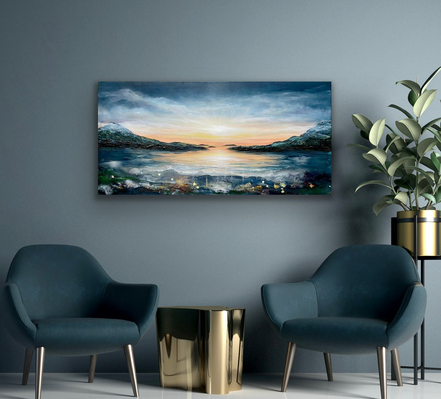 Originalmaleri: Ethereal Sunglow, str. 60x120