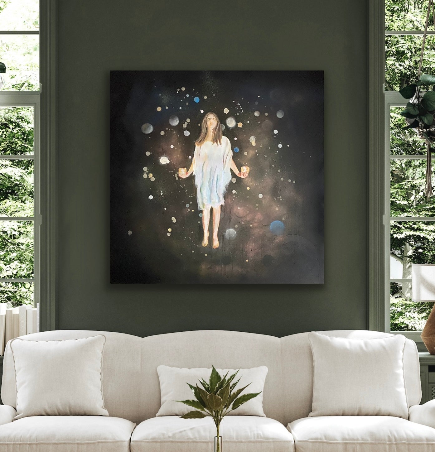 Light in the Dark, 120x120 cm