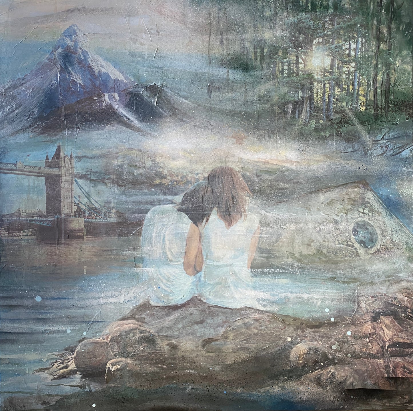 "Nature's Pulse of Friendship & Heartbeat Adventures", str. 100x100 cm