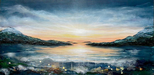 Originalmaleri: Ethereal Sunglow, str. 60x120