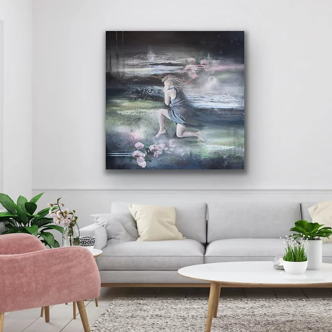 Originalmaleri: `Breath`str. 100x100cm