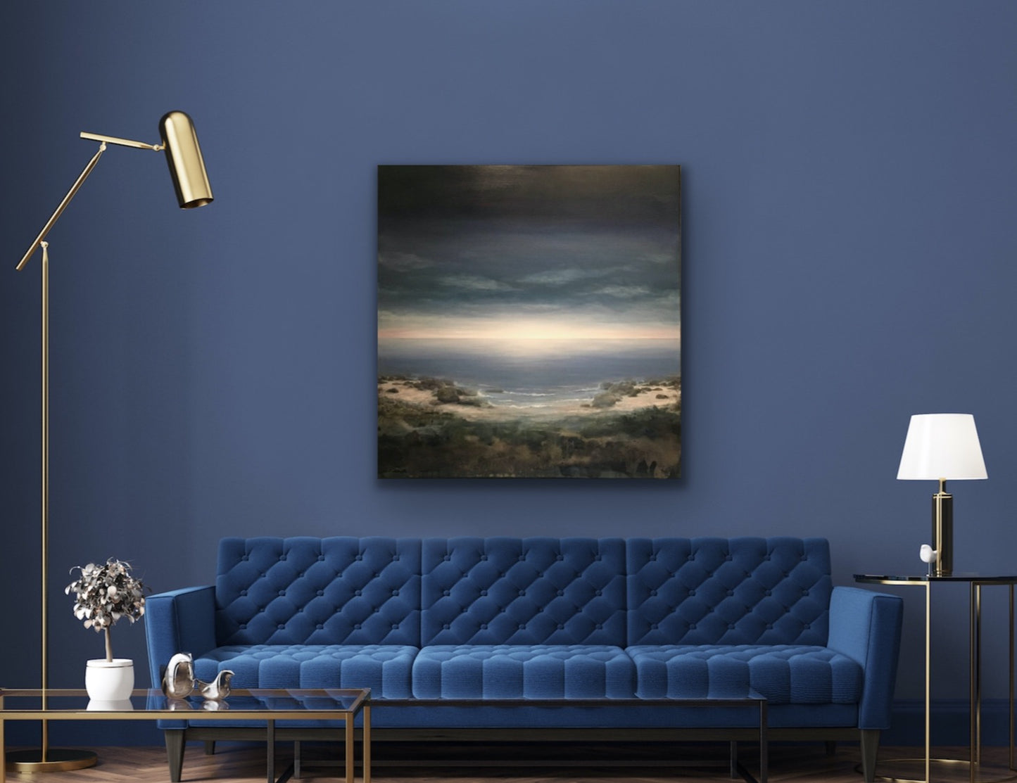 Originalmaleri: "Silence & Mystique" str. 120x120 cm