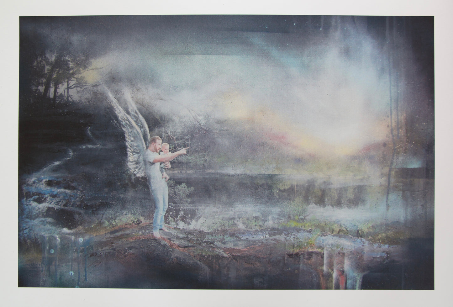 Giclèetrykk: "Peace through Guiding Light", str 57x37 cm
